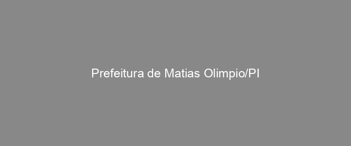 Provas Anteriores Prefeitura de Matias Olimpio/PI